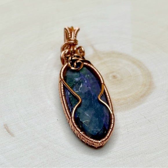 Charoite Wire Wrap Pendant - Picture 5 of 9